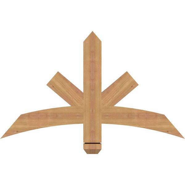 Ekena Millwork Alberta Smooth Timber Gable Bracket, Western Red Cedar, 36"W x 21"H x 1 1/2"D x 3 1/2"F, 14/12 Pitch GBW036X21X0204ALB00SWR - main